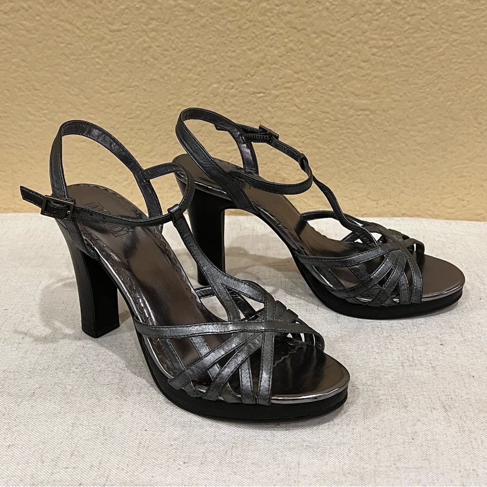 Nomi Leather High Heel Strappy Sandal Size 8M